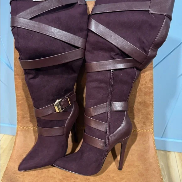 GERLDINE STRAPPY OVER THE KNEE BOOT - Picture 2 of 12